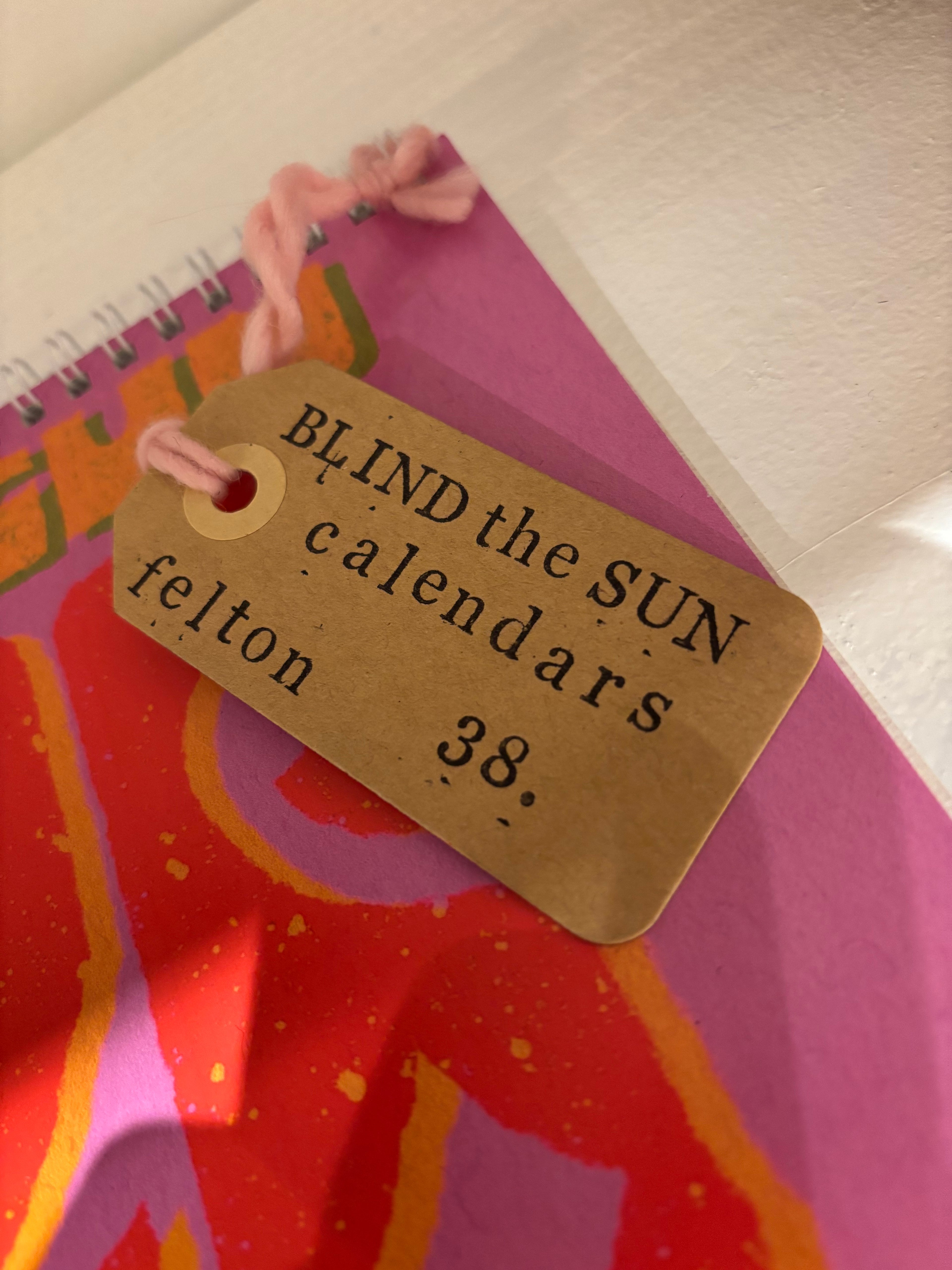 Blind The Sun 2026 Calendar