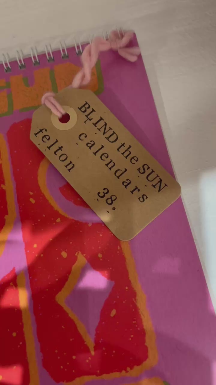 Blind The Sun 2026 Calendar